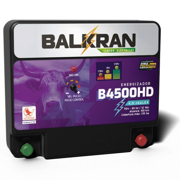 Cerca Eléctrica Solar 100Kms  B4500HD  Balkran DualHD 12v/110v