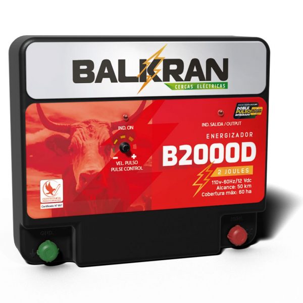 Cerca Eléctrica Solar 50 Kms Balkran Dual B2000D 12vdc/110v
