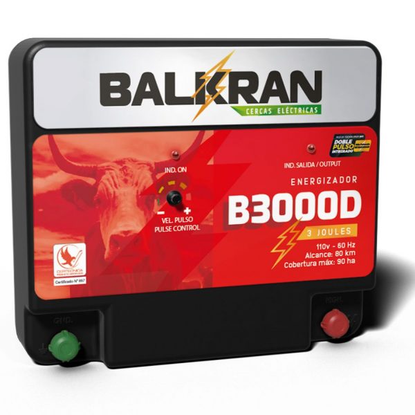 Cerca Eléctrica Solar 80 Kms Balkran Dual B3000D 12vdc/110v