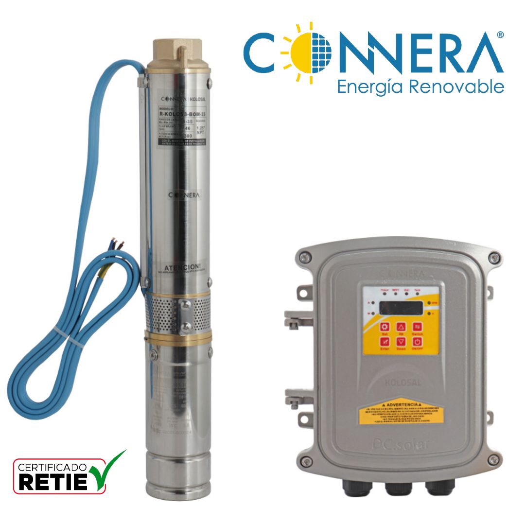 Bomba Solar Sumergible 750W.Al mejor precio en ECOGREENSOLAR sistemas de bombeo solar para el agro y para todo tipo de usos comerciales y recidenciales.