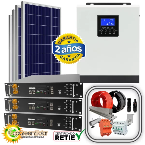 Kit Solar Híbrido 19.000Whd