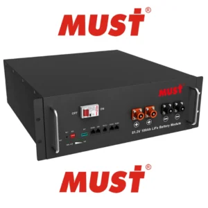 Batería Litio Tipo Rack 100A 51.2V, la solución robusta y confiable para el almacenamiento de energía en sistemas solares para viviendas y comercios.